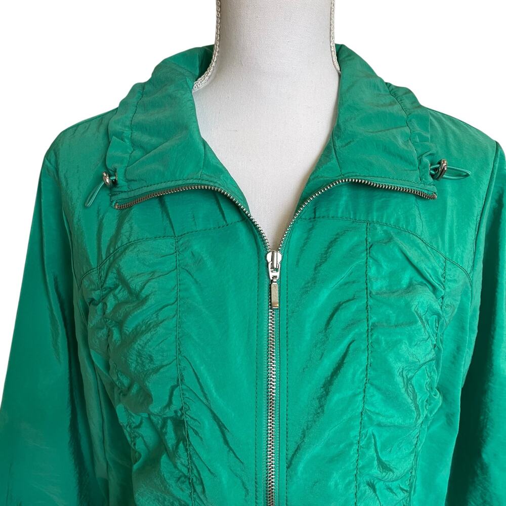 Chico's Zenergy Jacket Women's Size 2 Large 12/14 Green Zip Front Activewear - Picture 2 of 10
